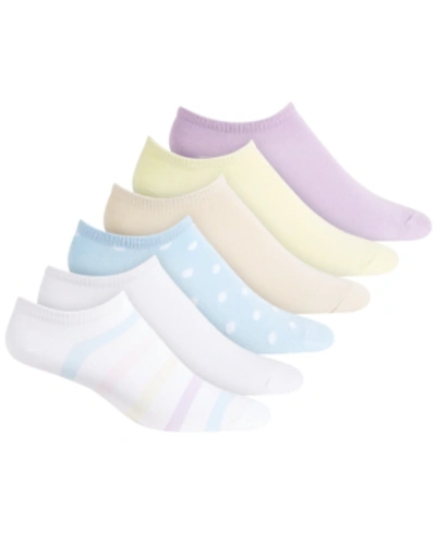 Shop Hue 6 Pack Super-soft Liner Socks In Light Blue Pack