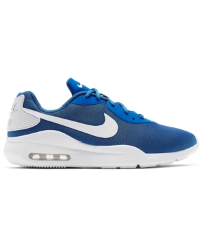Shop Nike Men's Oketo Air Max Casual Sneakers From Finish Line In Game Royal/white