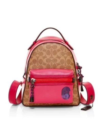 Shop Coach Campus 23 Signature Canvas & Leather Backpack In Multi