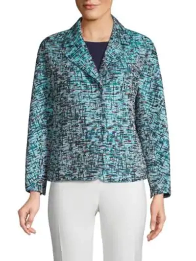 Shop Escada Textured Notch Jacket In Multi