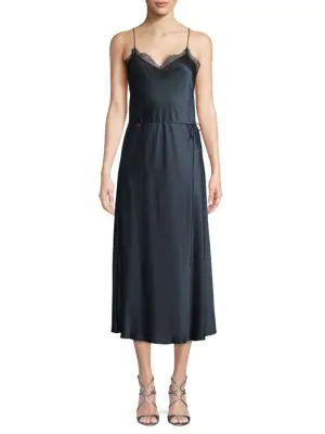 vince silk slip dress