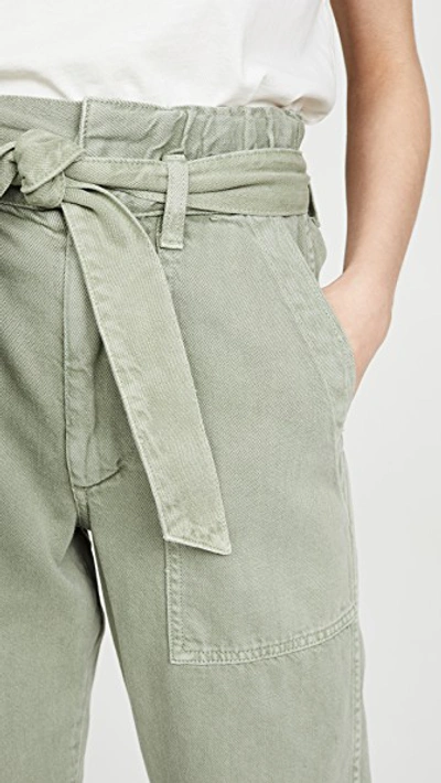 Shop Amo Paperbag Relaxed Pants In Surplus