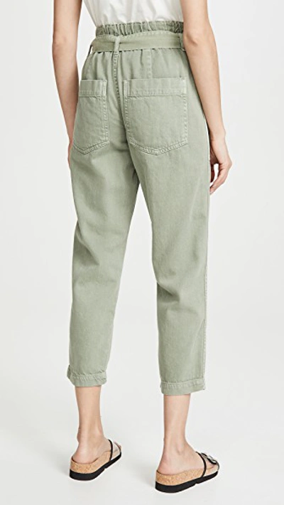 Shop Amo Paperbag Relaxed Pants In Surplus