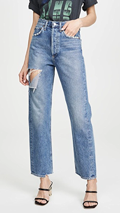 Shop Agolde 90's Mid Rise Loose Fit Jeans In Portal