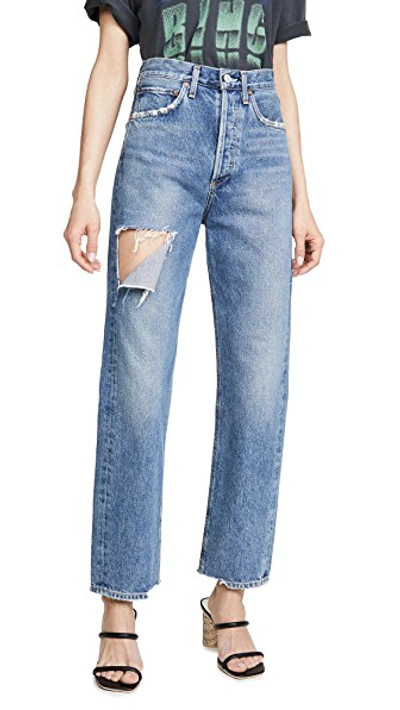Shop Agolde 90's Mid Rise Loose Fit Jeans In Portal