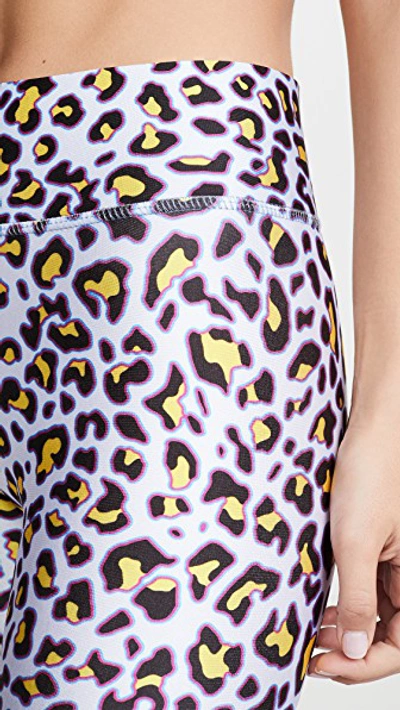 Shop Terez Biker Shorts In Metallic Cheetah