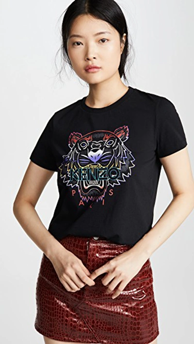 Shop Kenzo Gradient Tiger T-shirt In Black
