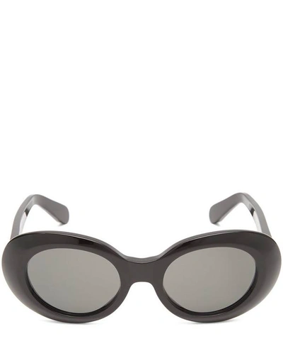 Shop Acne Studios Mustang Acetate Oval Sunglasses In Black