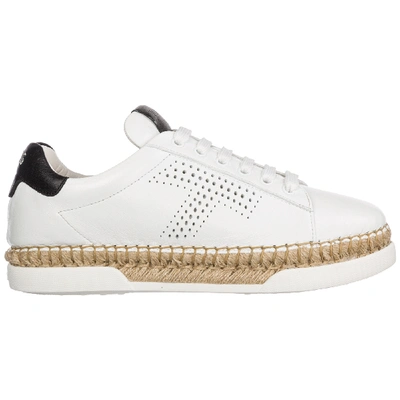 Shop Tod's Women's Shoes Leather Trainers Sneakers In White