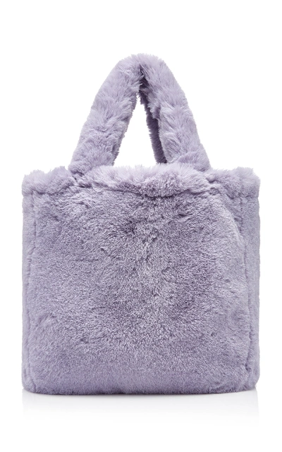 Shop Apparis Hayley Faux Fur Tote In Purple