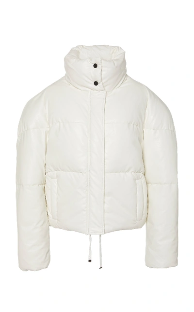 Shop Apparis Camila Vegan Leather Short Coat In White