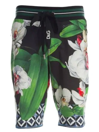 Shop Dolce & Gabbana Orchid Tile Shorts In Multicolor