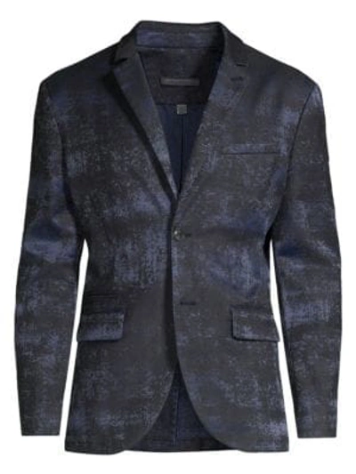 Shop John Varvatos Slim-fit Fade-out Jacket In Dark Navy