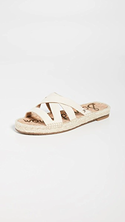 Shop Sam Edelman Averie Slide Sandals In Ivory