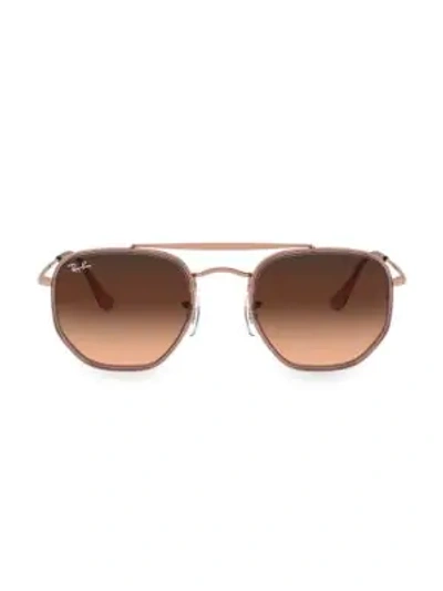 Shop Ray Ban Rb3648 52mm Geometric Aviator Sunglasses In Copper