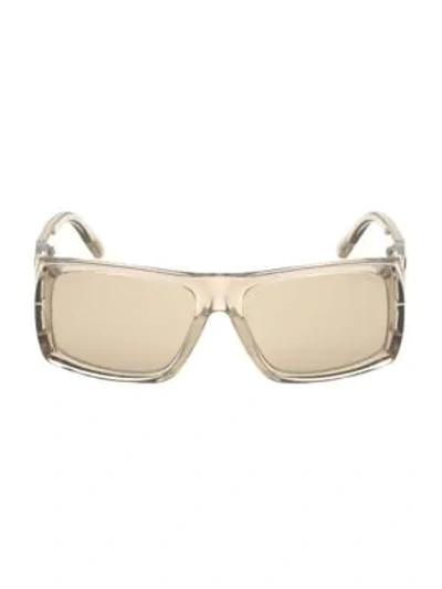 Shop Tom Ford Women's Rizzo 61mm Square Sunglasses In Grey Smoke