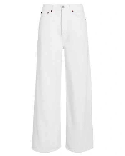Shop Re/done 60's Extreme Wide Leg Jeans In White