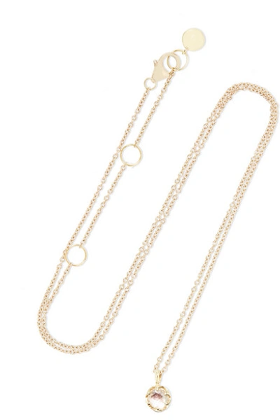 Shop Larkspur & Hawk Ivy 14-karat Gold Diamond Necklace