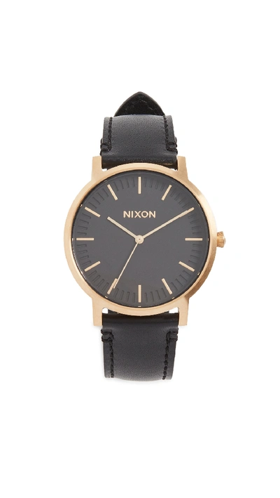 Shop Nixon Porter Watch, 40mm In Gold/black