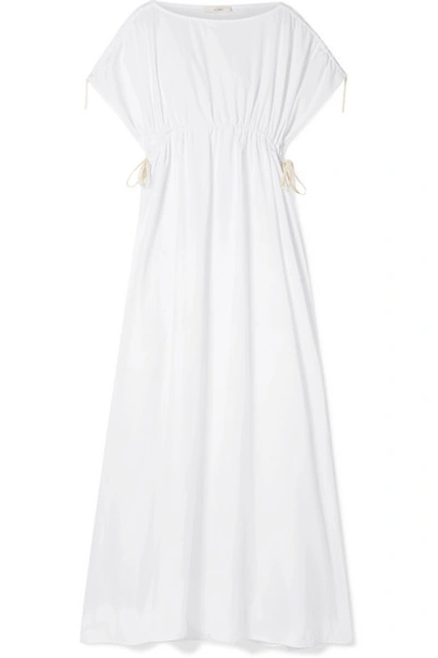 Shop The Row Nea Oversized Gathered Cotton-poplin Gown In White