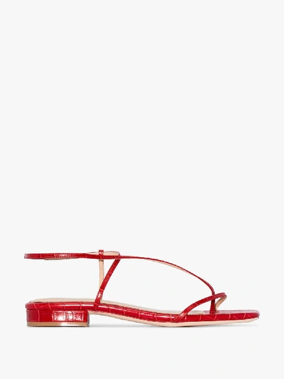 Shop Studio Amelia Red Strappy Leather Sandals