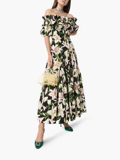 Shop Dolce & Gabbana Lily Printed Maxi Dress In Multicolour