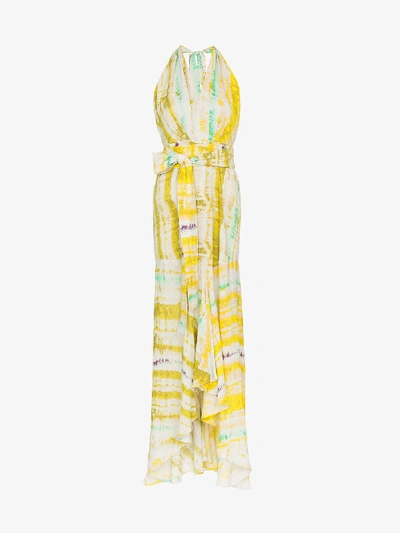 Shop Silvia Tcherassi Ardell Tie-dye Maxi Dress In Yellow