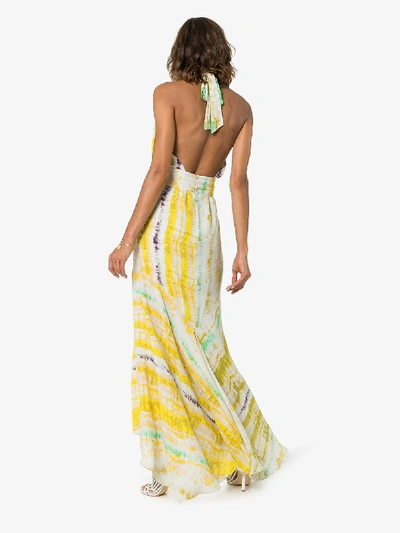 Shop Silvia Tcherassi Ardell Tie-dye Maxi Dress In Yellow