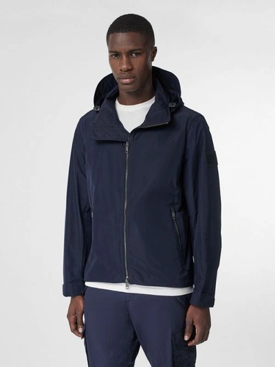 Shop Burberry Packaway Hood Shape-memory Taffeta Jacket In Ink