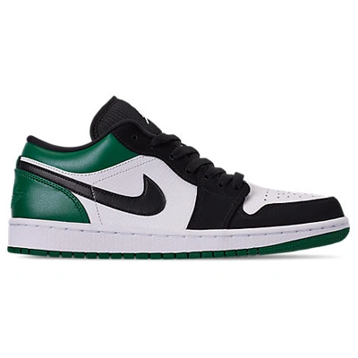 Shop Nike Men's Air Jordan Retro 1 Low Basketball Shoes In Green Size 13.0 Leather/lace