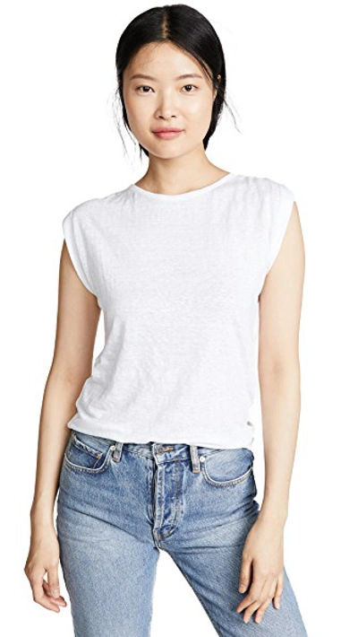 Shop Frame Slouchy Tee In Blanc