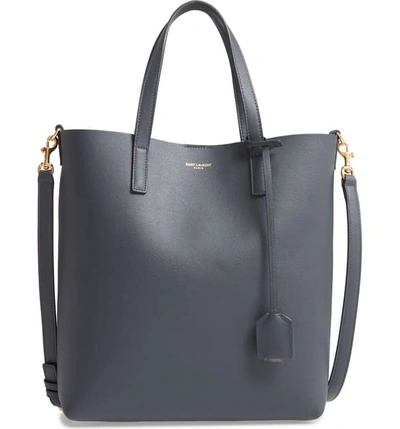 Shop Saint Laurent Toy Shopping Leather Tote In Dark Smog