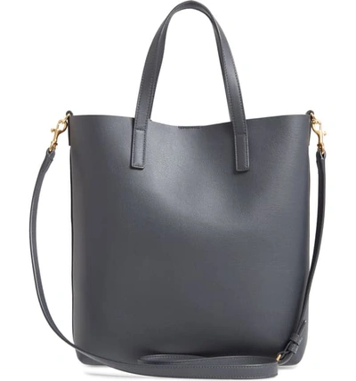 Shop Saint Laurent Toy Shopping Leather Tote In Dark Smog
