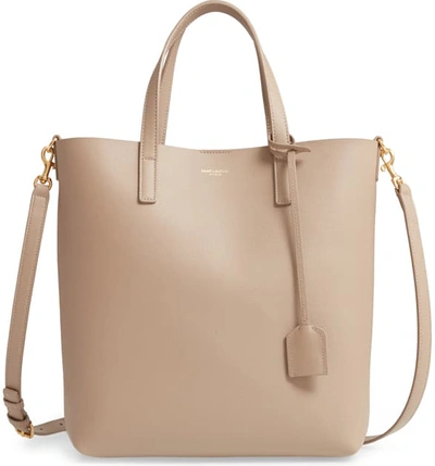 Shop Saint Laurent Toy Shopping Leather Tote In Dusty Grey