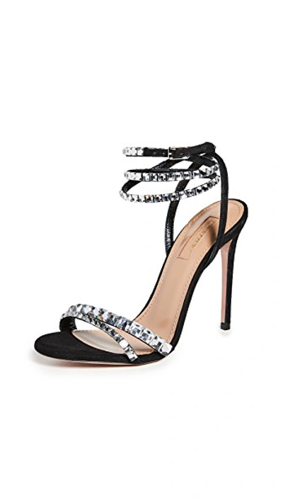 Shop Aquazzura So Vera 105mm Sandals In Black