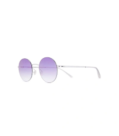 Shop Mykita Kayo Round Frame Purple Sunglasses