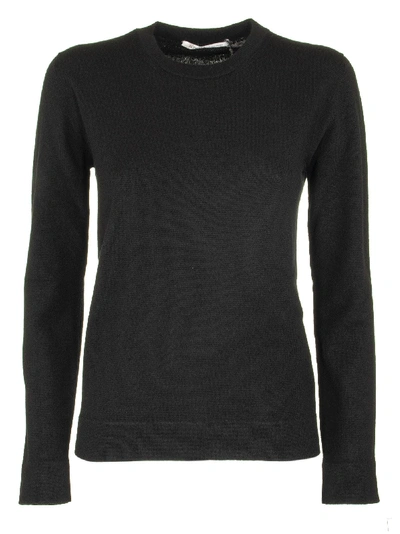 Shop Agnona Cashmere Crew Neck Sweater In Black