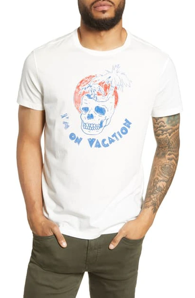 Shop John Varvatos Vacation Regular Fit T-shirt In Salt