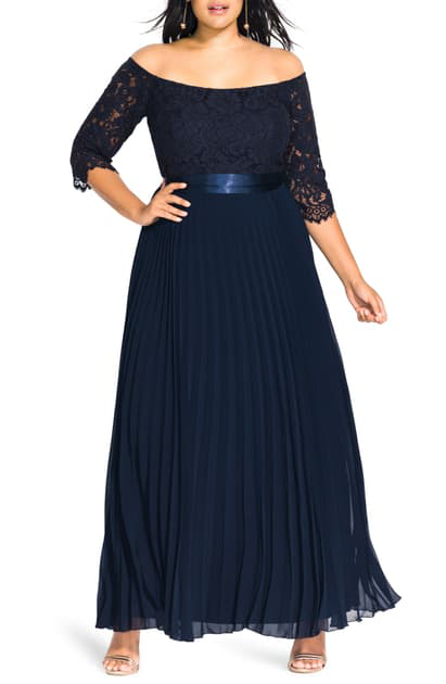 city chic navy lace dress