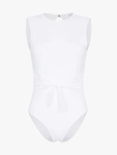 Shop Beth Richards Irene Keyhole Back Swimsuit In White