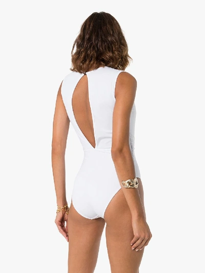 Shop Beth Richards Irene Keyhole Back Swimsuit In White