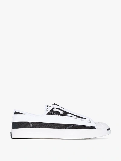 Shop Converse White And Black  X Thesoloist Jack Purcell Low Top Sneakers