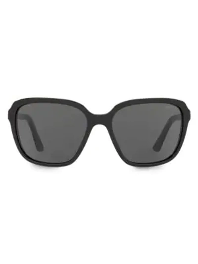 Shop Prada Heritage 58mm Square Sunglasses In Black