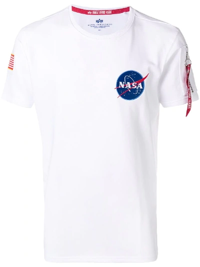 Shop Alpha Industries Nasa T-shirt - White