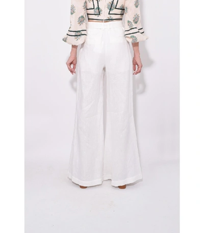 Shop Zimmermann Honour Slouch Pant In Ivory