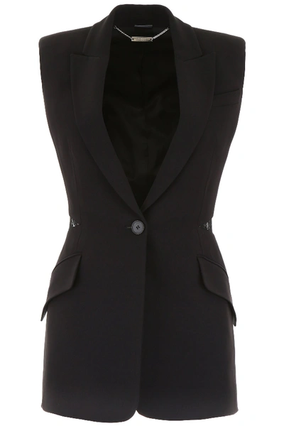 Shop Alexander Mcqueen Longline Vest In Black