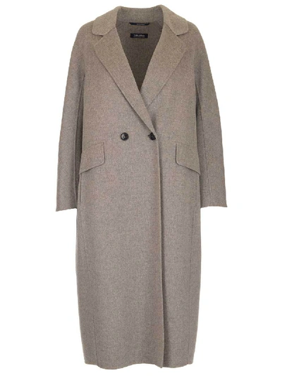 Shop Max Mara 's  Double Breasted Coat In Grey