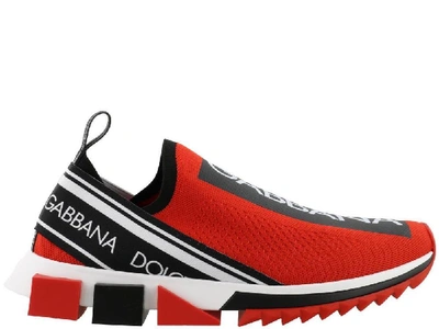 Shop Dolce & Gabbana Branded Sorrento Sock Sneakers In Multi