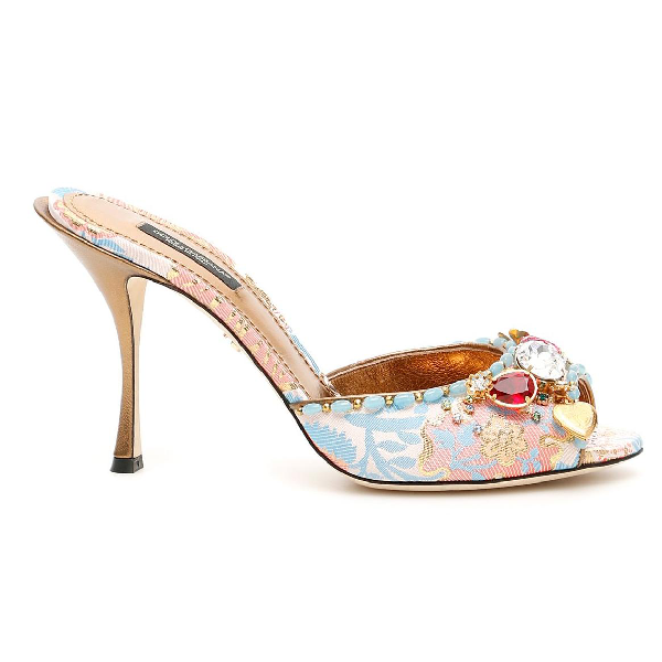 Dolce & Gabbana Embellished Sandals In Multi | ModeSens