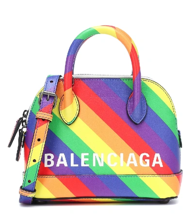 Shop Balenciaga Ville S Leather Tote In Multicoloured